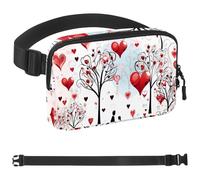 Valentine's Day Love Tree-275 Belt Bag for Men and Women Fanny Pack,Belt Bag with Adjustable Strap,Fashion Crossbody Everywhere Belt Bag for Travel Outdoors Running Hiking, Multicolor,