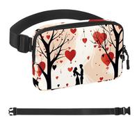 Valentine's Day Love Tree-374 Belt Bag for Men and Women Fanny Pack,Belt Bag with Adjustable Strap,Fashion Crossbody Everywhere Belt Bag for Travel Outdoors Running Hiking, Multicolor,