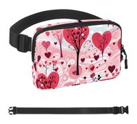 Valentine's Day Love Tree-392 Belt Bag for Men and Women Fanny Pack,Belt Bag with Adjustable Strap,Fashion Crossbody Everywhere Belt Bag for Travel Outdoors Running Hiking, Multicolor,