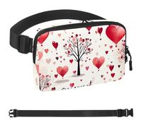 Valentine's Day Love Tree-413 Belt Bag for Men and Women Fanny Pack,Belt Bag with Adjustable Strap,Fashion Crossbody Everywhere Belt Bag for Travel Outdoors Running Hiking, Multicolor,
