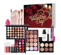 Valentine's Day Makeup Kit | Long-Lasting Solution,Eye-Shadow Mascara Valentine Makeup | for Mother Girlfriend Friends Wife Beginners Dating Gathering