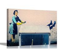 Valentines Day Massacre Banksy Canvas Wall Art Prints Framed Graffiti Artwork Home Living Room Office Pictures Street Art Posters 30 x 20cm (12 x 8 inches)