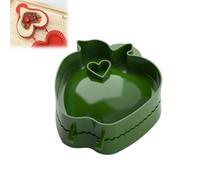 Valentine's Day Mini Pie Molds, Hand Dough Presser Mini Pocket Pie Molds,Love Heart Shapes Dough Presser Pocket Pies Mould for Festivals Cooking Holiday Party (Green)