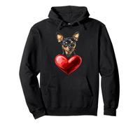 Valentine's Day Miniature Pinscher Dog Pullover Hoodie