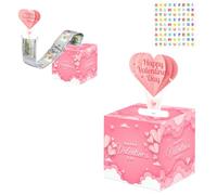 Valentine's Day Money Box for Cash Gift,Valentine's Day Pull Surprise Money Gift Box for Her Him Presents,Funny Pull Cash from Money Case Novelty Festival Cash Drawer Valentines Gifts for Girlfriend