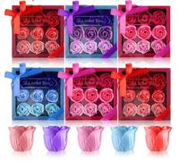 Valentine's Day Mother's Day Wedding Creative Gift Ideas Souvenir Artificial Flower Rose Soap Flower Gift Box (Rose)