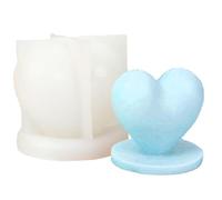 Valentine's Day Mould Silicone, Heart Shape Candle Mould Base | Heart-Shaped Candle Mould Base - Soap Making Moulds, Candy and Jewellery Casting Supplies for Home Users, Business Users