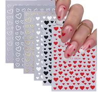 Valentines Day Nail Art Sticker Decal Heart Nail Art Decal Love Heart Nail Surprise Deals Design Nail Decoration Glue Red Heart Decal