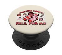 Valentines Day Nurse Socks Dont Fall For Me Scrub Top Women PopSockets Adhesive PopGrip
