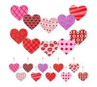 Valentines Day Ornaments, Heart Wedding Decorations with Romantic Words, Table Centerpiece Love Decorations, Romantic Wooden Table Ornament for Home, Window, Party, Valentines Day