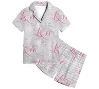 Valentine's Day OutfitSet for Girls Cozy Two-Piece Costume with Pocket Design My First Outfit Girl Baby Valentines Boy Love Heart Dress