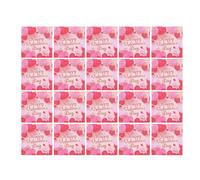 Valentine's Day Paper Napkins - Valentine's Day Napkins with Love Heart Design | Pack of 20 2-Ply Durable Towels, Party Napkins for Dining Table, Wedding, Bathroom and Celebrations