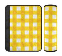 Valentine's Day Plaids Checkered Safari 2 Pack car seat Strap Covers Stop seat Belt Cutting into Neck for Truck forro para cinturon de seguridad