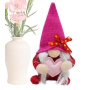 Valentine's Day Plush Gnome, Gnome Doll for Valentine's Day,Cuddly Faceless Doll Stuffed Gnome Statue | Desk Centerpieces Seasonal Scene Props Romantic Decor Plush po