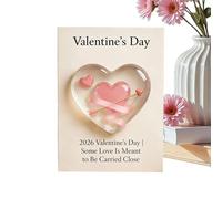 Valentine's Day Pocket Heart Hug Card - Small Heart Keepsake for Relationships, Love Hug Cards Inspirational Cards - For Her Him Mum Wedding Birthday Party Wedding Birthday Neuja