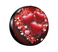 Valentine's Day -Print Universal Waterproof Tire Protection Cover For Suv Truck Trailer Adjustable Fit. 14 inch
