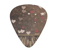 Valentine'S Day Printed Guitar Picks With Organizer Storage Box 0.46 0.71 0.96 Mm Includes Thin Medium Heavy For Bass Electric Acoustic Guitars Ukulele 12 Pack
