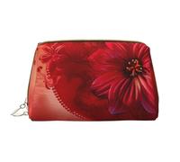 Valentine's Day Printed Makeup Bag for Women Portable Leather Make up Bag Travel Zipper Cosmetic Bags Organizer