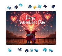 Valentines Day Puzzle - Learning Jigsaw Puzzle, Set of 130 Romantic Pieces for Kids and Adults, Challenging Brain Teaser, Fun Educational Activity for Valentine’s Day Family or Classroom