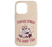 Valentines Day Raccoon Possum Funny Youre Weird Ill Keep You Case for iPhone 14 Pro Max