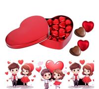 Valentine's Day Red Foiled Heart Chocolates 250g With Heart Shaped Tin - Perfect Gifts Your Loved Ones