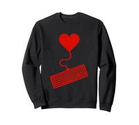 Valentines Day Red Gaming Keyboard Heart Balloon PC Gamer Sweatshirt