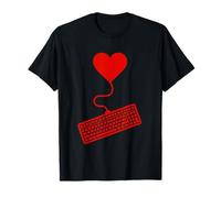 Valentines Day Red Gaming Keyboard Heart Balloon PC Gamer T-Shirt