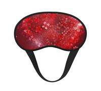 Valentine's Day Red Heart Flower Sleep Mask Soft Comfortable Eye Mask with Adjustable Strapblackout Eye Sleep Shade Cover for Women Girls Men Travel Yoga Nap Shift Work