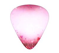 Valentine'S Day Red Hearts Printed Guitar Picks With Organizer Storage Box 0.46 0.71 0.96 Mm Includes Thin Medium Heavy For Bass Electric Acoustic Guitars Ukulele 12 Pack