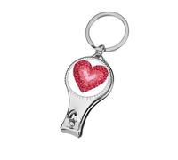 Valentine's Day Red Pink Coquette Sequins Heart Nail Clippers Toenail Clipper Cutters Professional Nail Trimmer Nail Cuticle Cutter for Women Men