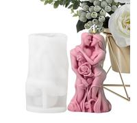 Valentine's Day Resin Mold - Cuddle Couple Candle Silicone, 3D Hug Human Body Abstract Scented Silicone Mold | for Candle Making, DIY Soap, Clay,