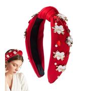 Valentine's Day Rhinestone Headband, Rhinestone Headband with Knot, Wide Headband with Rhinestones at the Top, Hair Accessories for Lover, Girlfriend, Sister, Wife, Mother