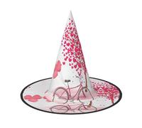 Valentine'S Day Romantic Heart Trees Bicycle Halloween Witch Hat Halloween Costumes For Women Men Witch Hats Fancy Dress