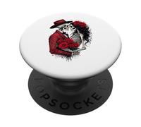 VALENTINES DAY ROMANTIC SKELETON COUPLE DAY OF THE DEAD PopSockets Adhesive PopGrip