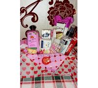 Valentine's Day Self-Care Gift Set, Beauty and Personal Care Package with Goji Berry Conditioner, Galaxy Chocolate, Dove Soap, and Accessories
