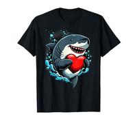Valentines Day Shark Hugging Valentine Heart Shark Love T-Shirt