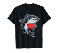 Valentines Day Shark Love Shark Hugging Valentine Heart T-Shirt