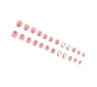 Valentine's Day Short Square False Nails French Tip Acrylic Artificial Nails With 3D Flower Designs For Celebrations