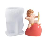 Valentines Day Silicone Mold - Soft Heart Angel Tray, Flexible Baking Form, Lovely Decoration Maker for Resin Soap Chocolate with Quick Release | Party Supplies Crafting Kit for Men Women Gift