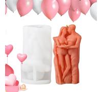 Valentine's Day Silicone Molds - 3D Hug Couple | Romantic Candle Mold - DIY Epoxy Resin Crafts Flexible Silicone Material Makes for Easy Mold Separation When Making Handmade