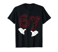Valentines Day Six Seven 6 7 Meme Hand Hearts 67 Matching T-Shirt