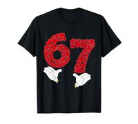 Valentines Day Six Seven 6 7 Meme Hand Red Heart 67 Matching T-Shirt
