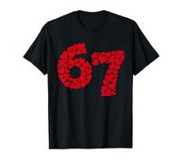 Valentines Day Six Seven 6 7 Meme Hand Red Heart 67 Matching T-Shirt
