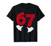 Valentines Day Six Seven 6 7 Meme Hand Red Heart 67 Matching T-Shirt