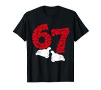 Valentines Day Six Seven 6 7 Meme Hand Red Heart 67 Matching T-Shirt