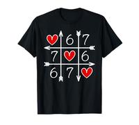 Valentines Day Six Seven 67 Tic Tac Toe Meme 6 7 Men Women T-Shirt