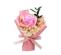 Valentine's Day Soap Flower Bouquet With Dried Baby's Breath Long Lasting (Multiple Colors) For Her/Him Valentine Anniversary & Mother's Day Sunflowers (B, 14 * 9 * 9)