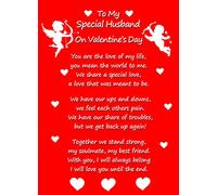 Valentines Day 'Special Husband' Verse Poem Greeting Card