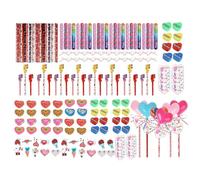 Valentine's Day Stationery, with Stickers, Cards, Pens, Erasers, Stationery Set for Children, Classroom on Valentine's Day, for Students, Classmates and Family at Home in the Classroom