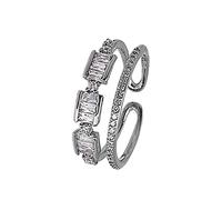 Valentine's Day Sterling Silver Ring, Adjustable Cubic Zirconia Love Knot Infinity Ring, Women's Wedding Eternity Promise Thumb Ring, Anniversary Jewellery